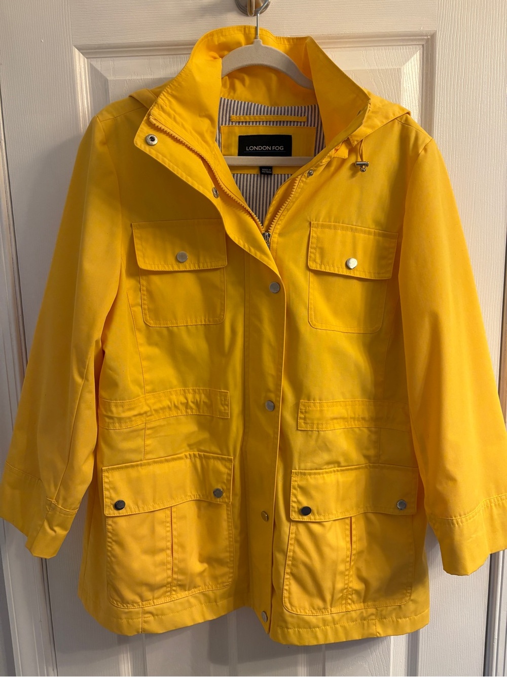 London Fog Yellow Waterproof Utility Trench Coat
